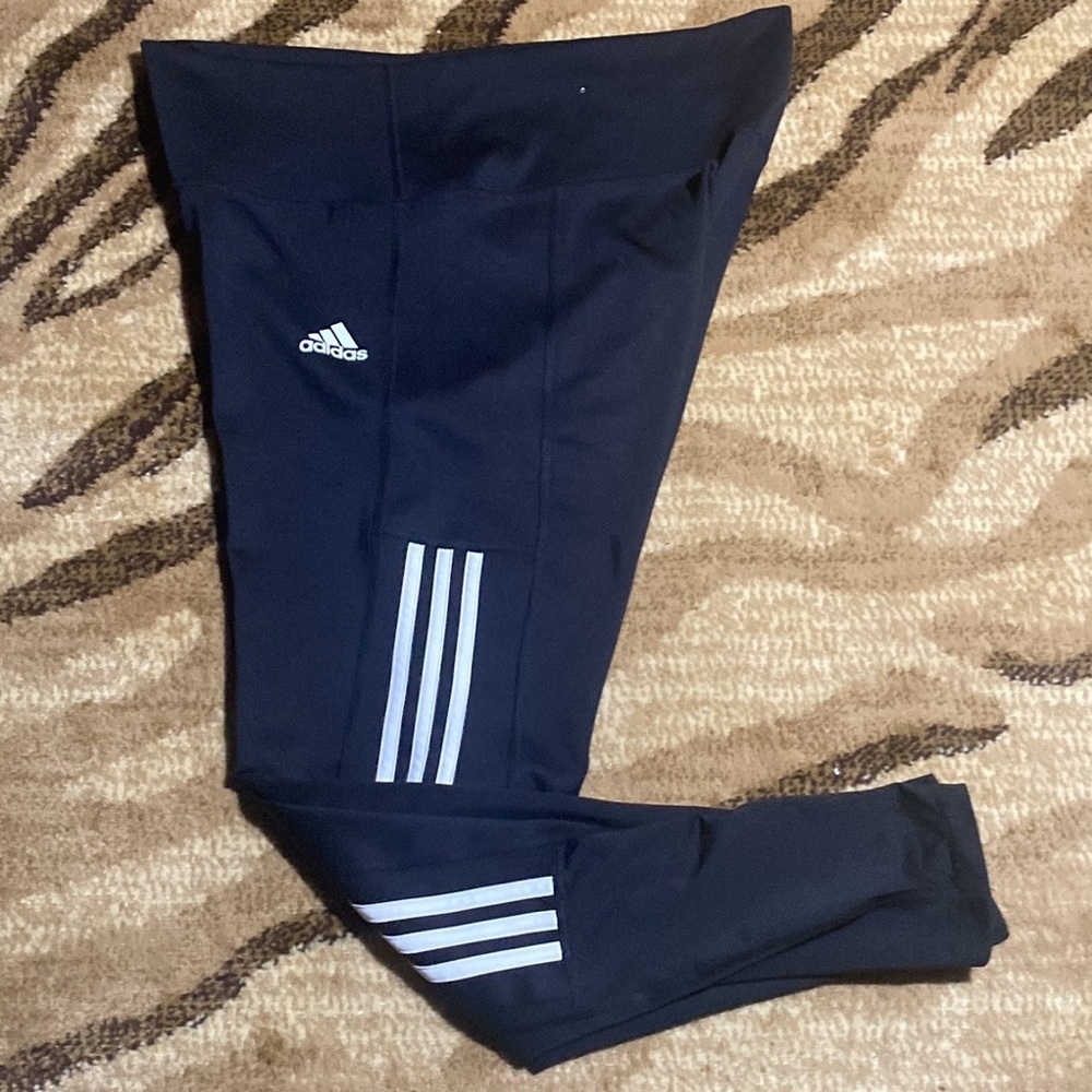 Adidas Women’s 7/8 PrimeGreen Aeroready Active Black Athletic Leggings Pants XL